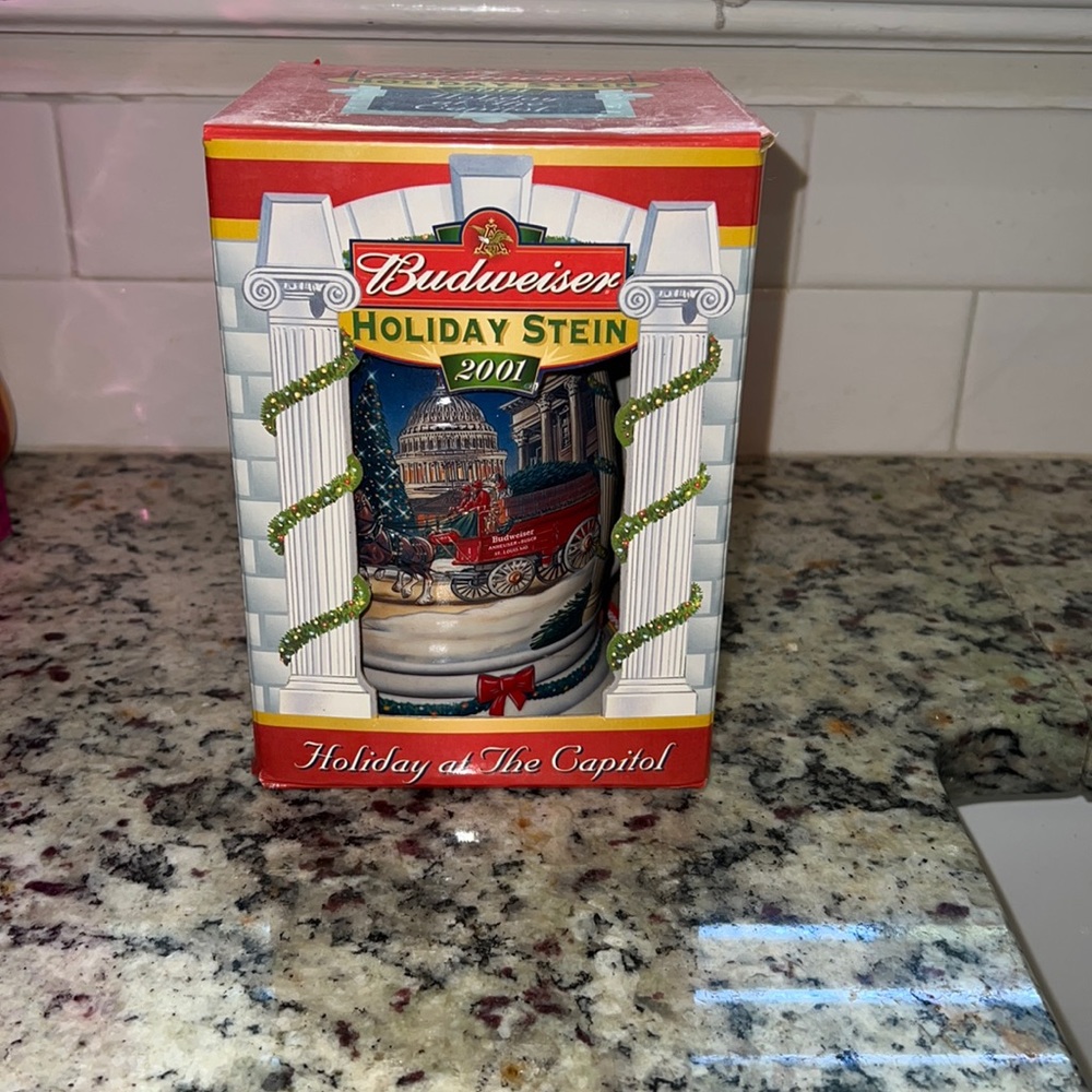 Budweiser Holiday Stein 2001
